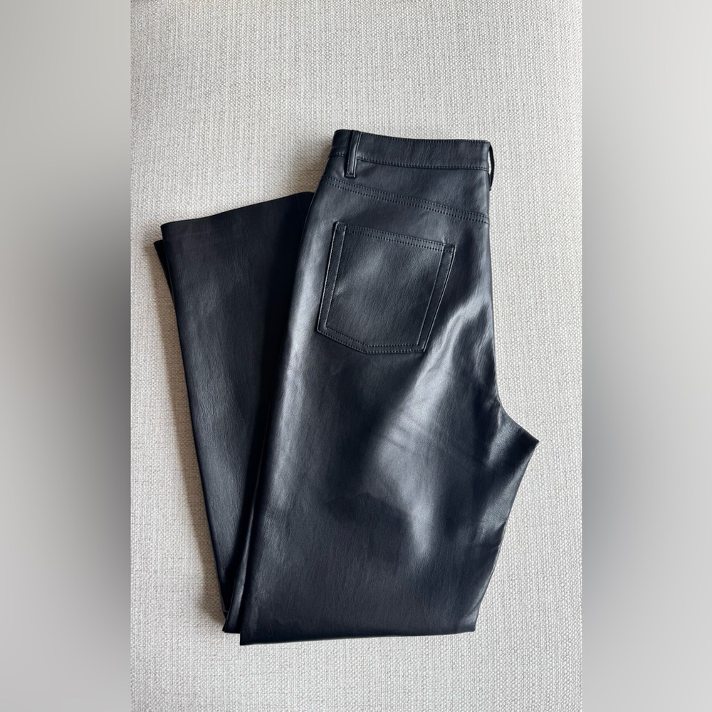 Wilfred Black Faux Leather Trousers